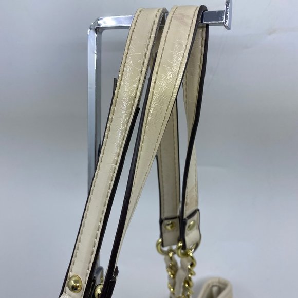 ANNE KLEIN Tan Cream Quilted Leather Tote Bag - Picture 2 of 10